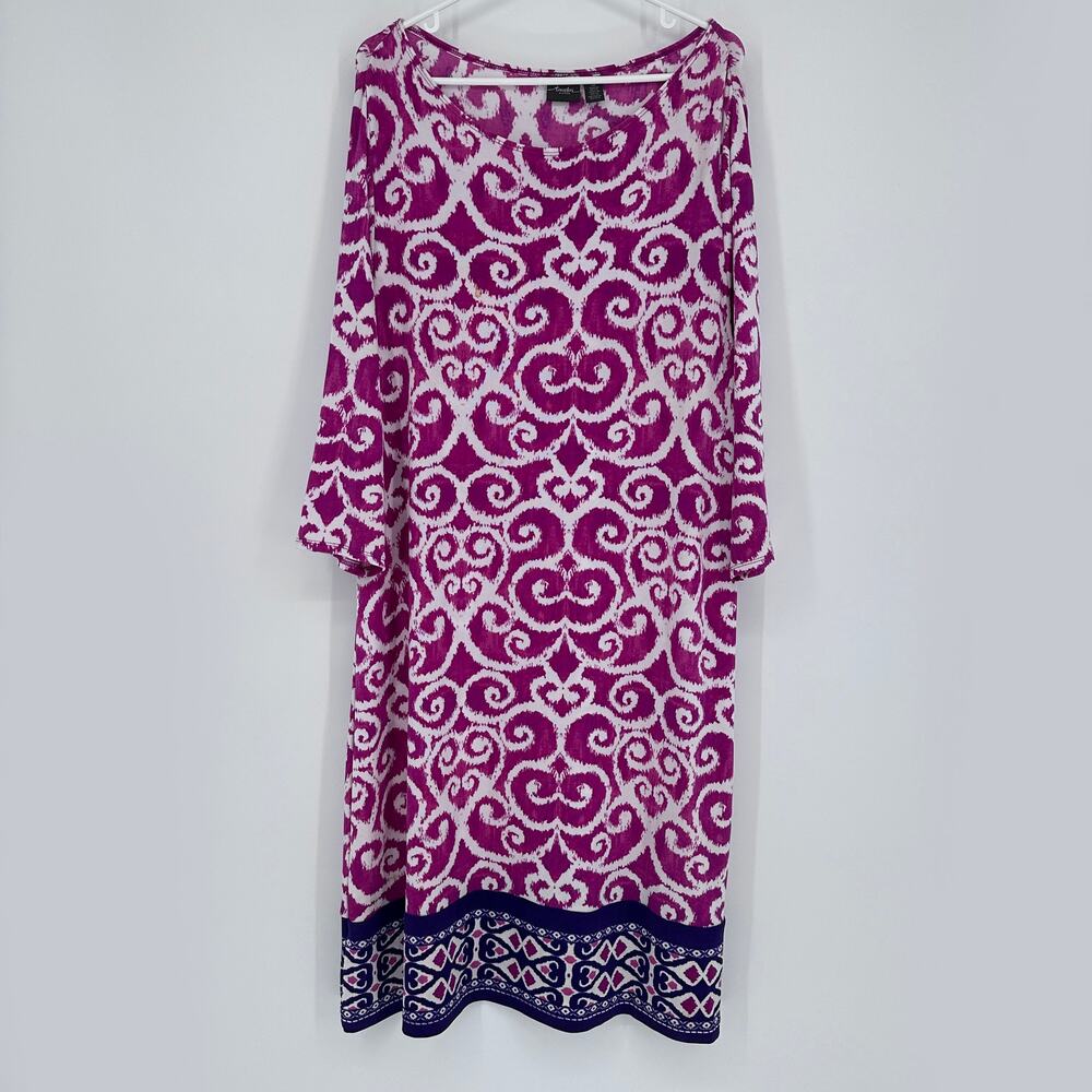 Chicos Travelers Dress Women LARGE Wrinkle Free Office Career Vacation Shift